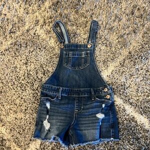 Abercrombie kids jean short overalls